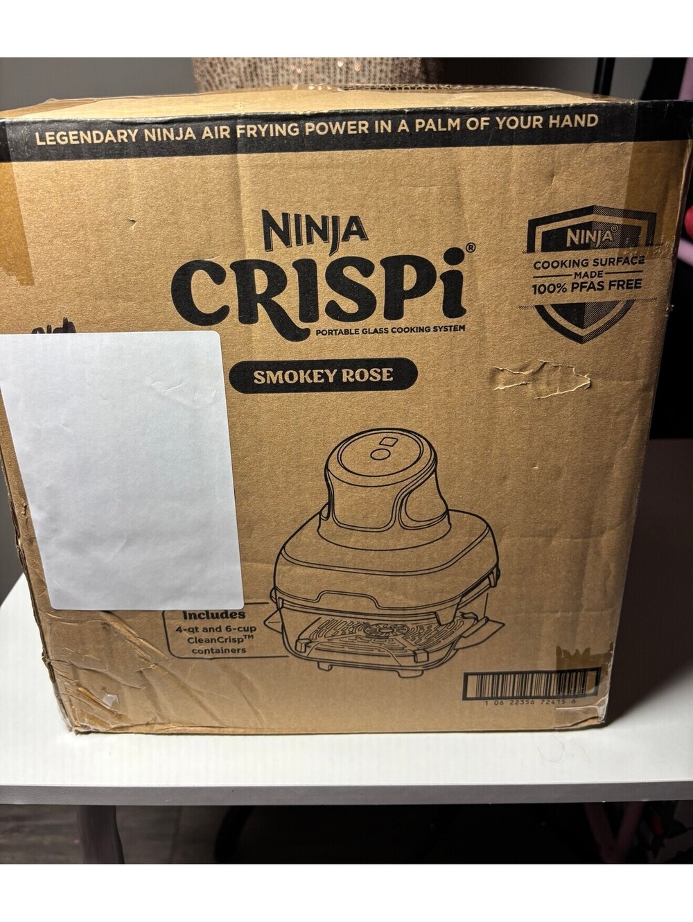 Ninja CRISPi Portable Glass Air Fryer Cooking System Smokey Rose - Picture 4 of 4
